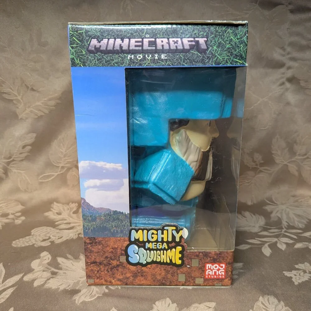Minecraft Movie Mighty Mega SquishMe Steve, New With Tags!